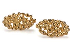 Oval Lace Stud Earrings by Hannah Bedford. Product thumbnail image