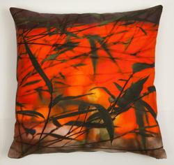 Bamboo and Orange Cushion. Product thumbnail image