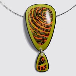 Vibrant Shell Stripe Pendant by Melanie Muir. Product thumbnail image