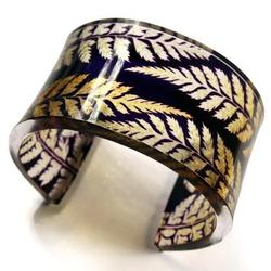 Purple Gold Fern Cuff by Sue Gregor