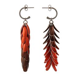 Elytra Reversable Earrings Long Red by John Moore. Product thumbnail image